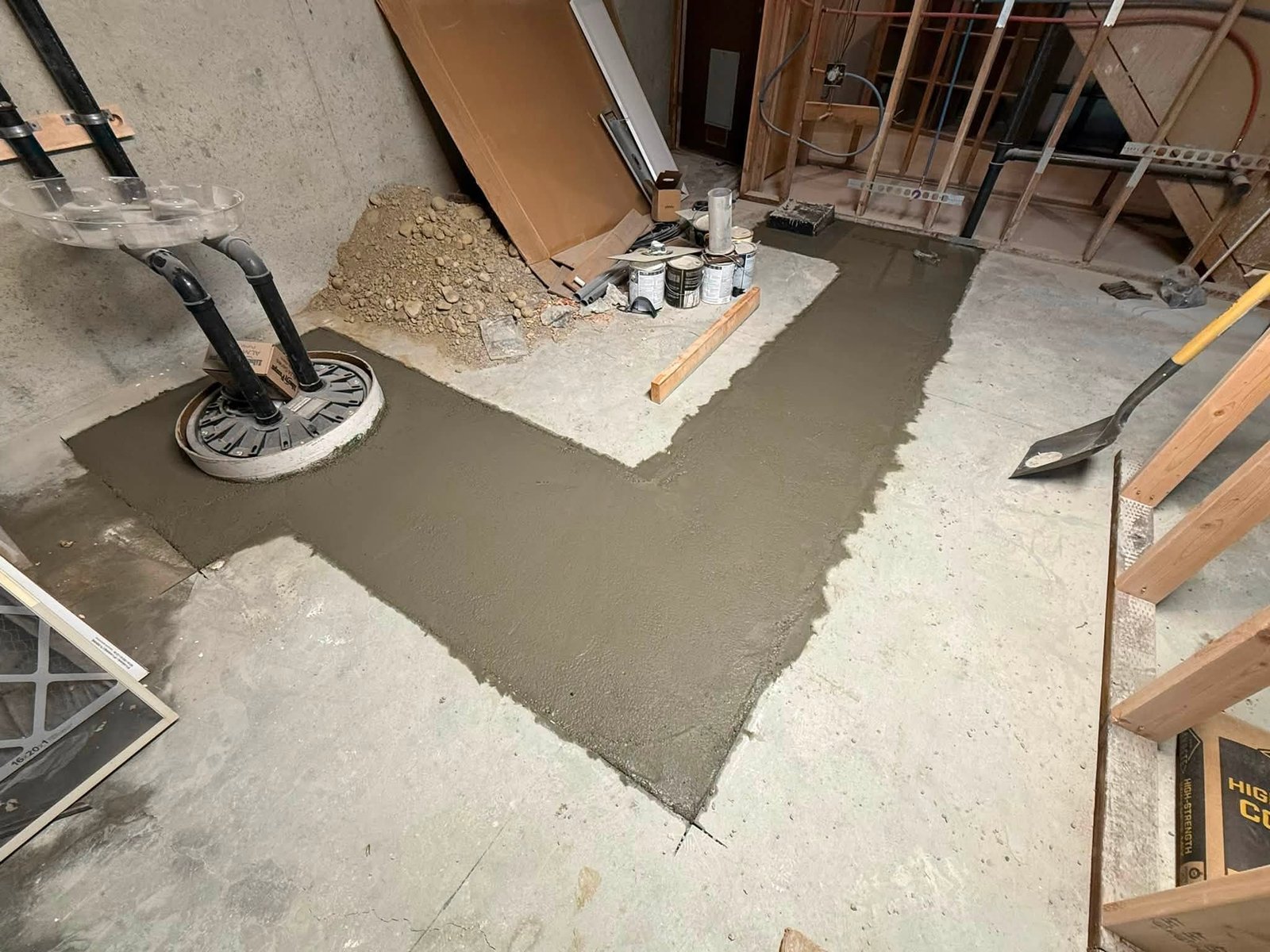 Finished concrete foundation repair