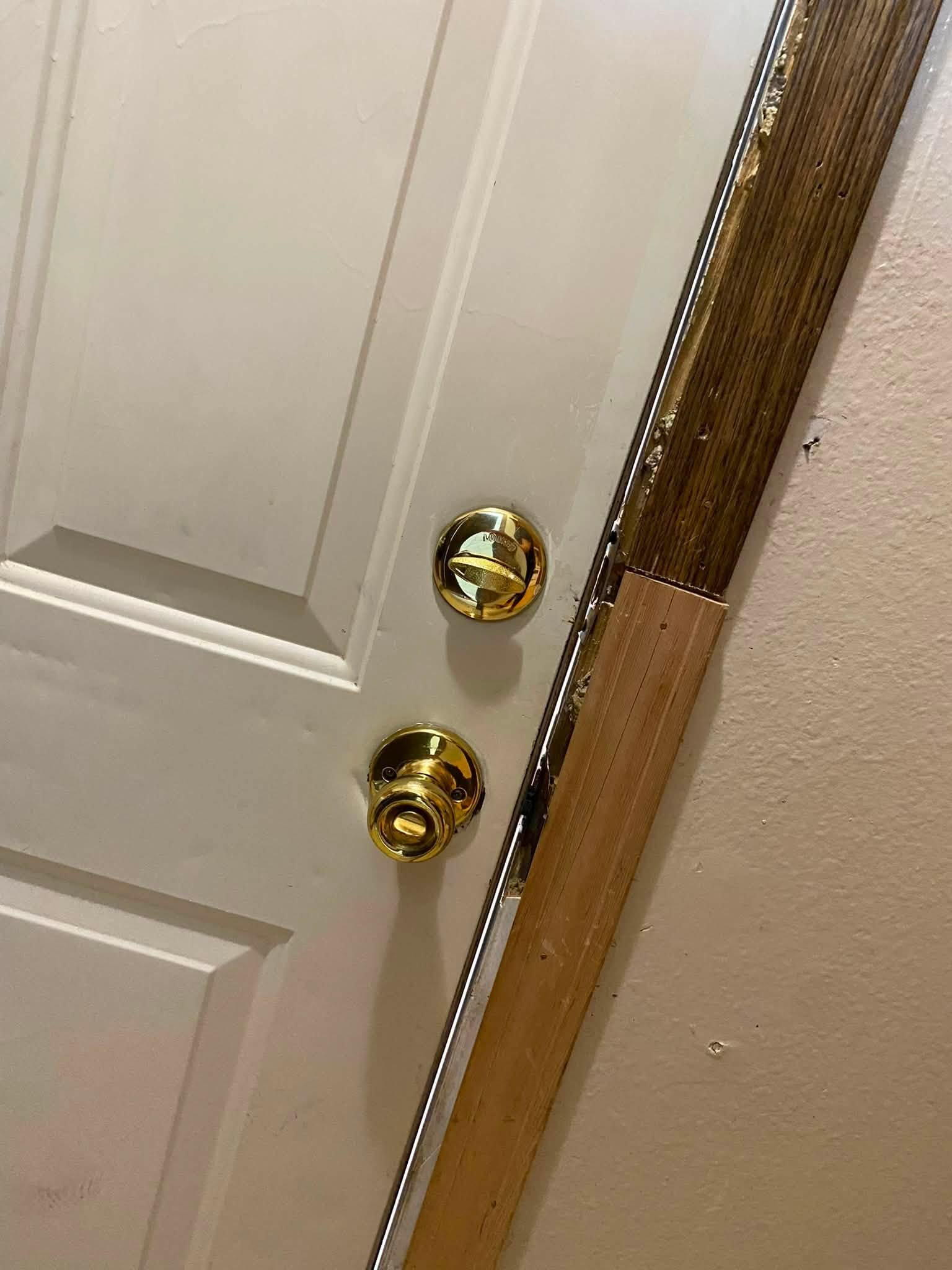 Door and frame before repair